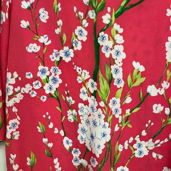 TRINITY Coral Floral Tunic Medium - Picture 2 of 4